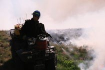 Firefighter on ATV