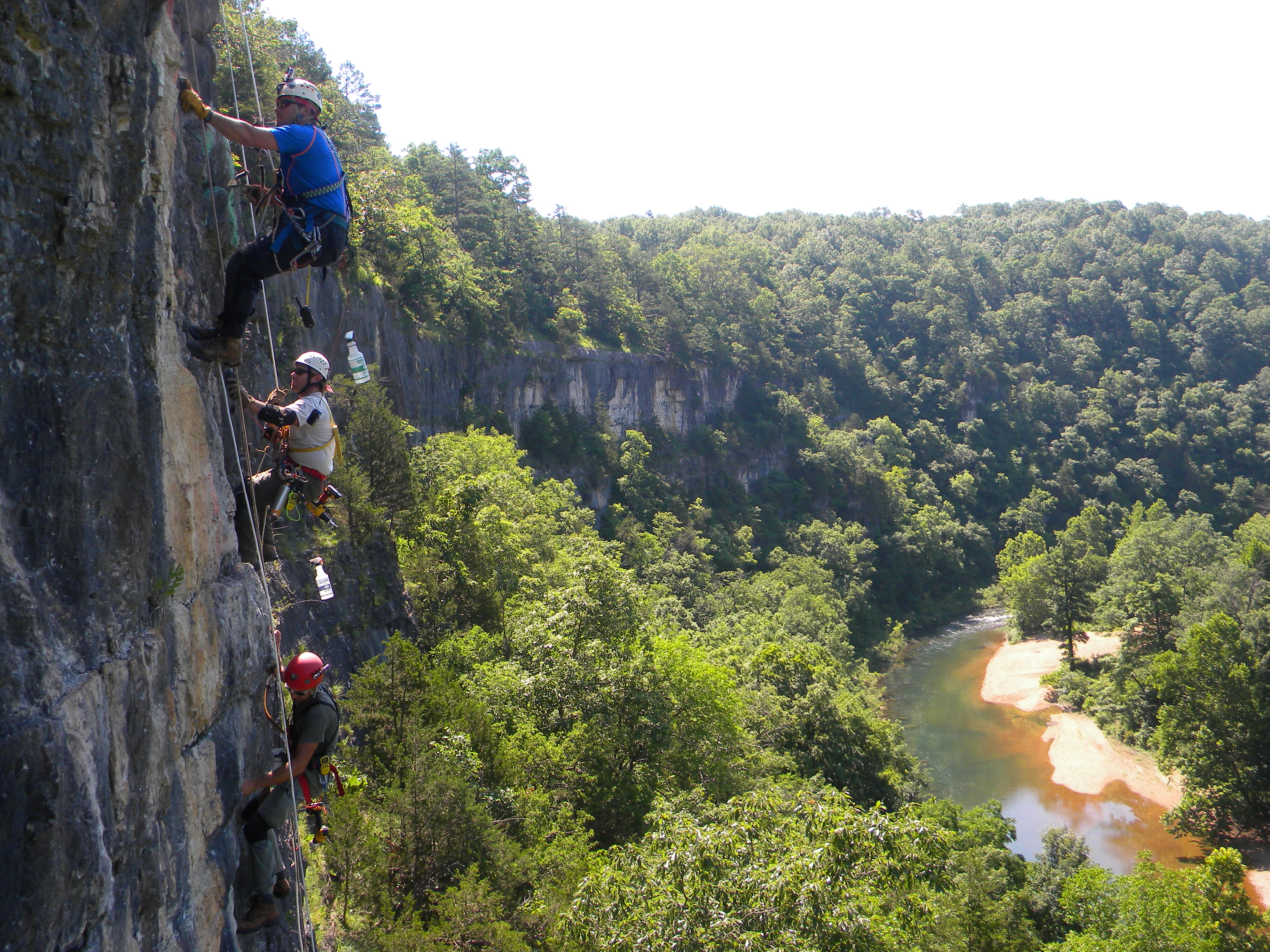 Graffiti removal at Chalk Bluff