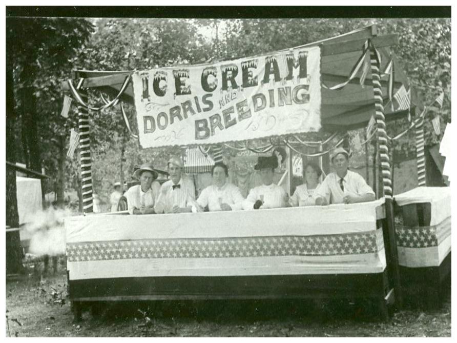 a historic ice cream stand decorated