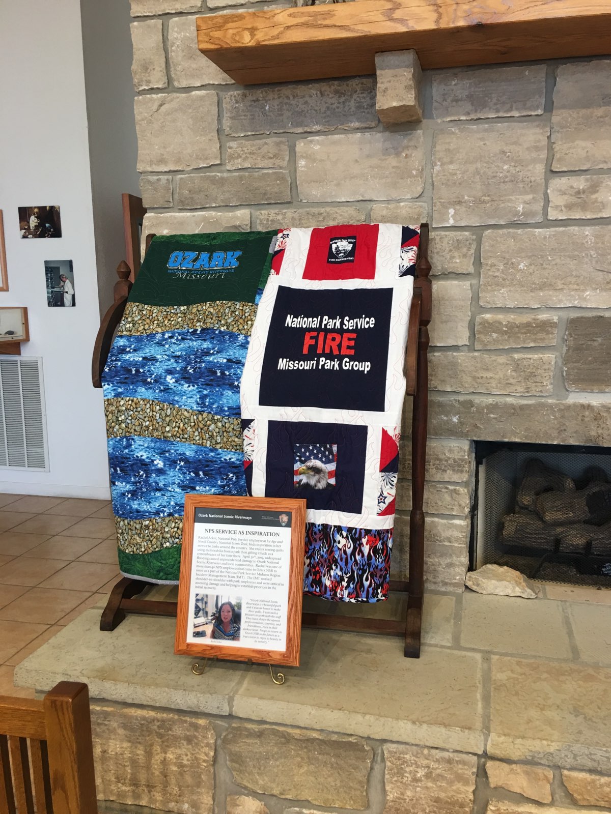 Quilts on display