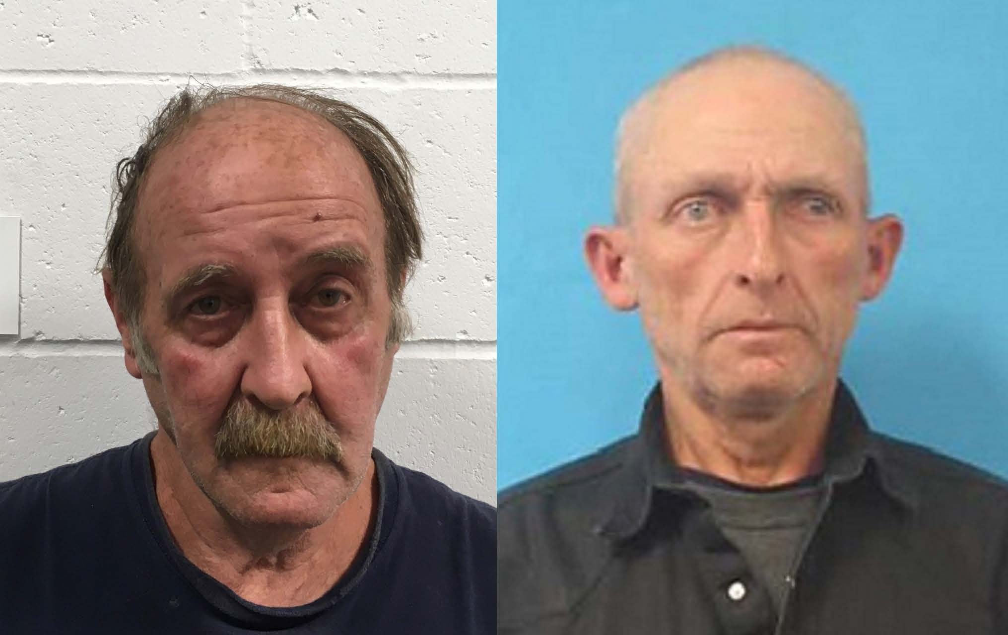 Two mugshots of white older men
