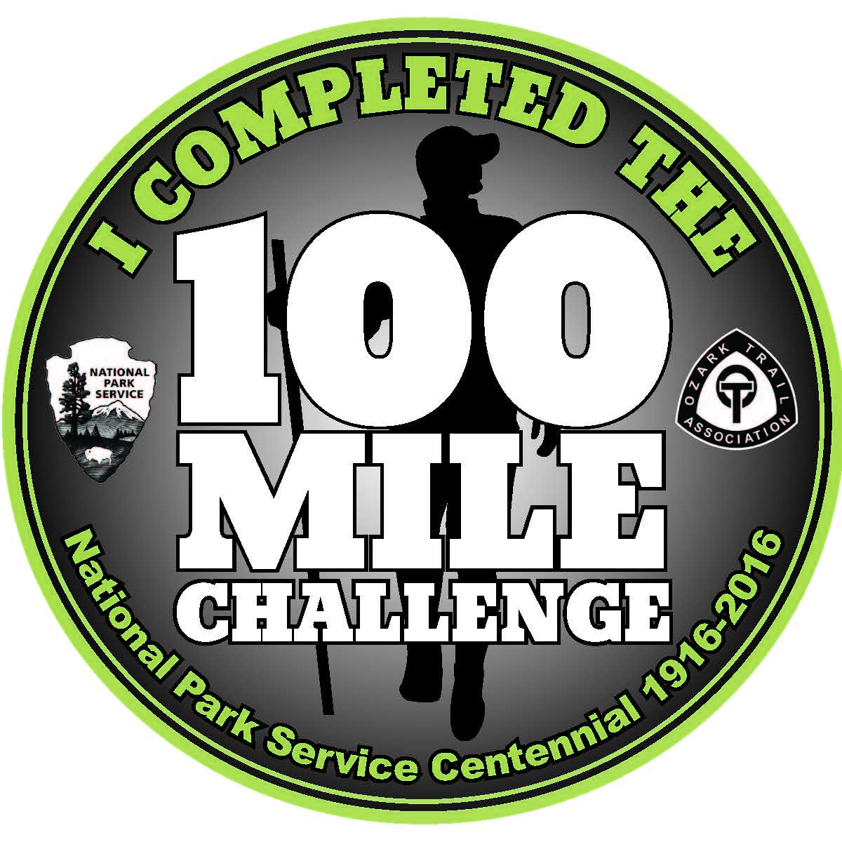 100 Mile Centennial Challenge Sticker