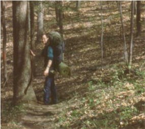 hiker on Ozark Trail