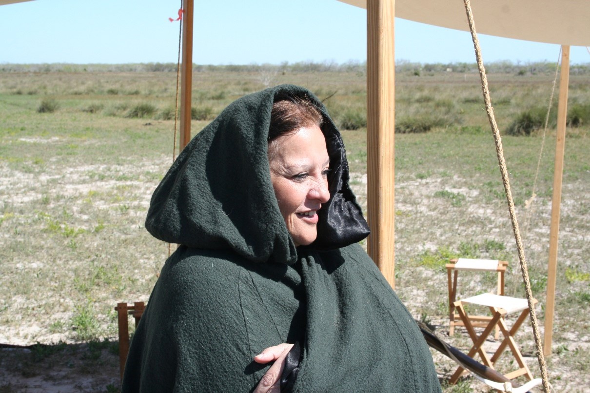 Mexican War era camp follower in historic dress