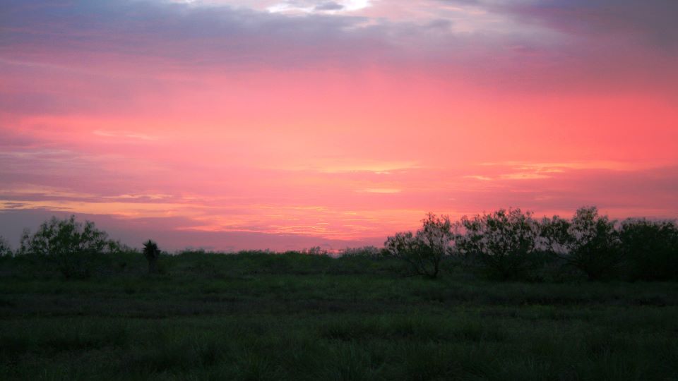 Sunset over the battlefield.