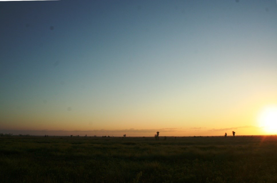 Sunrise The sun rises over the battlefield