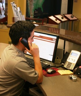 Ranger talking on the phone.