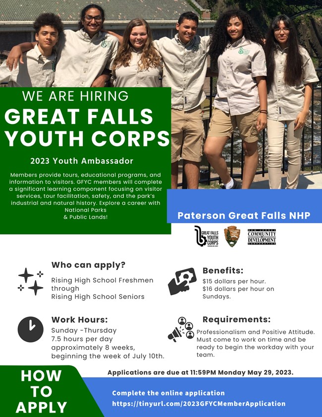 Great Falls Youth Corps Paterson Great Falls National Historical Park