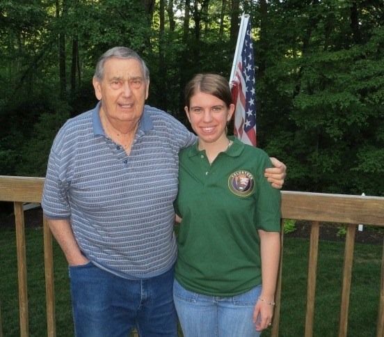 Intern Lexi with interviewee Mr. Al. Marocco