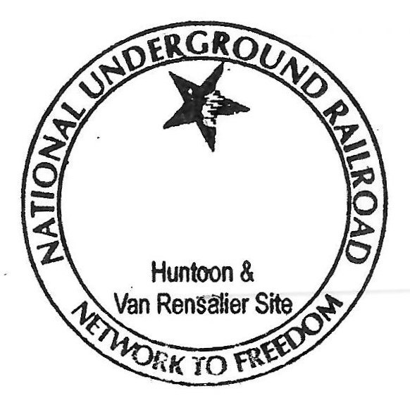 Stamp for the Huntoon & Van Rensalier site of the National Underground Railroad Network to Freedom