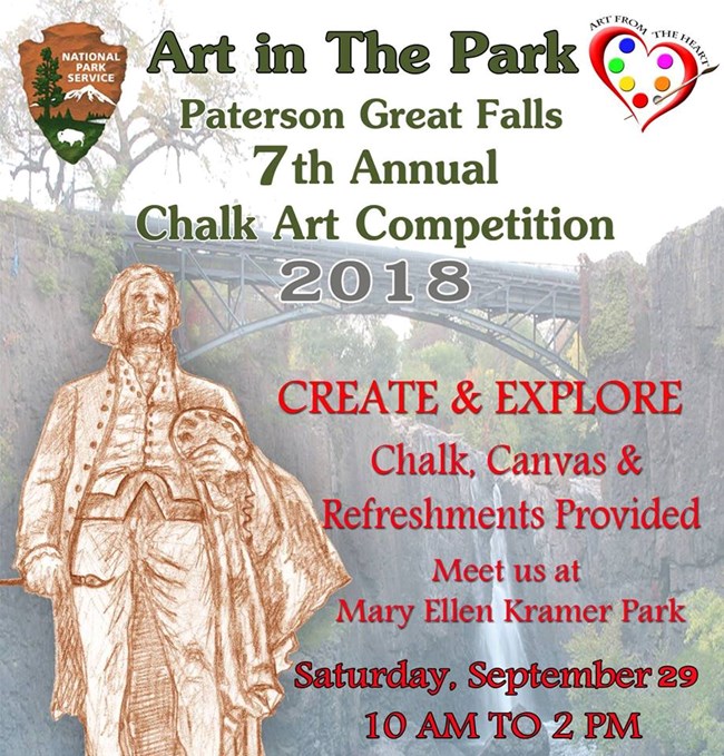 Art in the Park Flyer listing the details of the special event in green and red text. Art in the Park Flyer listing the details of the special event in green and red text.