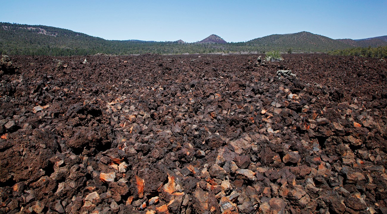 Crumbled rocks of the southeast lobe of the Little Springs lava flow event
