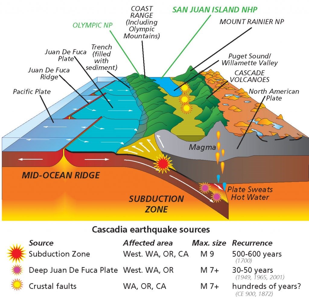 Subduction zone graphic