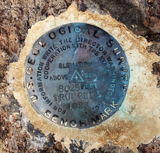 USGS Survey brass elevation marker