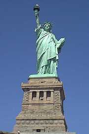 This is an image of the Statue of Liberty National Monument in New York Harbor