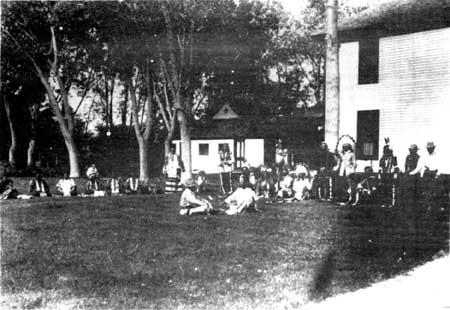 gathering of Sioux Indians at Agate Spring Ranch