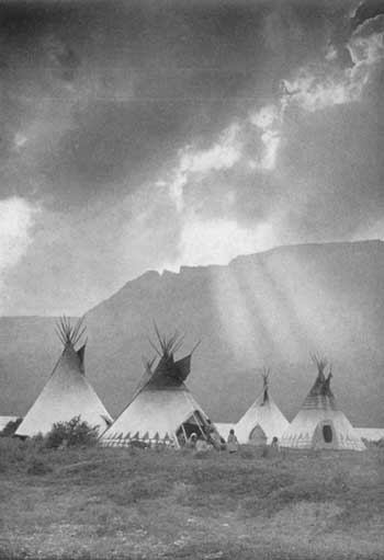Blackfoot Indian camp