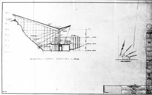 cross section of Quarry Visitor Center