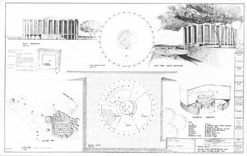 preliminary drawing for a visitor center at Cemetery Ridge