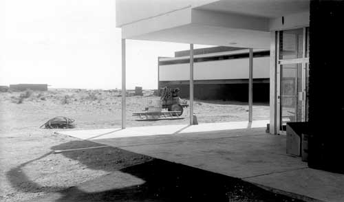Original entrance to the Visitor Center during construction