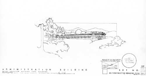 sketch of the front elevation of the
Headquarters