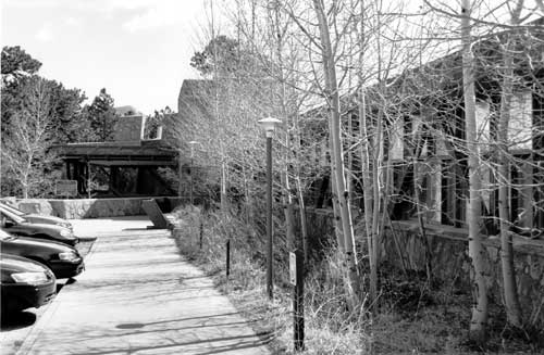 Rocky Mountain Headquarters, path from parking lot to entrance