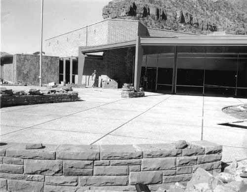 Zion National Park Visitor Center, northern terrace under construction