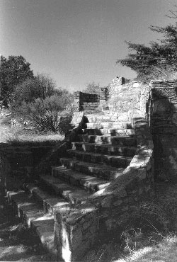 rock and concrete steps, Catalina Federal Honor Camp