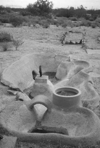 concrete pond, Gila River Relocation Center