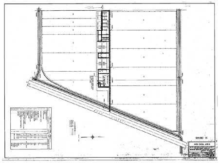 map of Poston Relocation Center hog farm