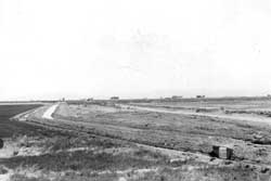 Irrigation ditch constructed by evacuees