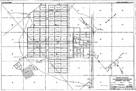 Tule Lake Relocation Center central area in 1942