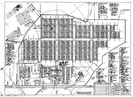 Tule Lake Relocation Center central area in 1944