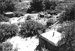 Water tower foundation blocks at the Leupp
Isolation Center