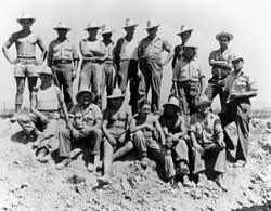 German POWs held at Tulelake take a break
from work to pose for a group photograph