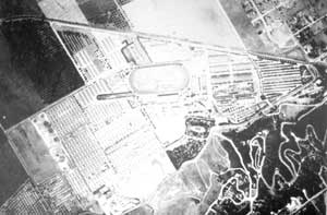 1942 aerial photograph of the Pomona Assembly Center