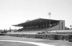 Grandstand at the Los Angeles County Fairgrounds (Fairplex) today