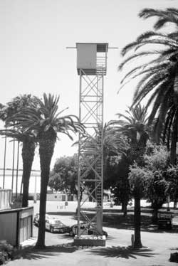 Racetrack media tower at the Los Angeles County Fairgrounds (Fairplex)