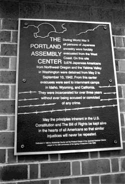 Historical marker inside the Portland Exposition Center