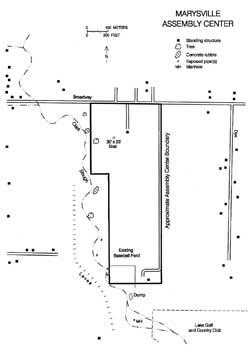 Map of the Marysville Assembly Center today