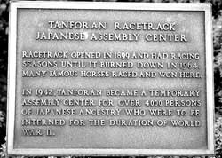 Historical marker at the Tanforan Mall