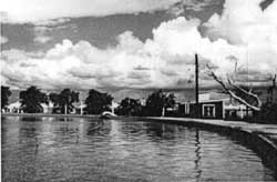 Swimming pool at the Crystal City Internment Camp