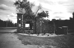 South half of stone entry gate at Fort Lincoln