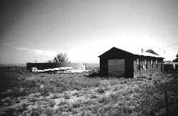 Water tank and water treatment building at the site of the Lordsburg Internment Camp