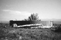 Detail of the water tank at the site of the Lordsburg Internment Camp