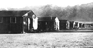 evacuee barracks, Manzanar Relocation Center