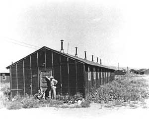 abandoned evacuee barracks, Tule Lake Center