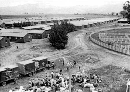 arrival at Salinas Assembly Center