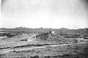 water tank and outdoor stage, Butte Camp