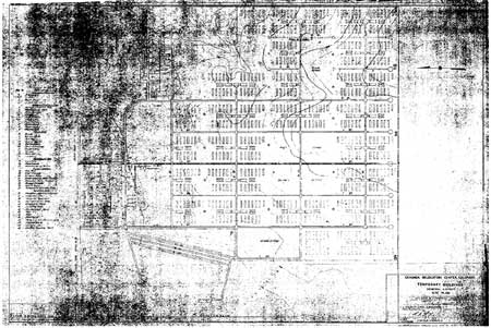 1942 map of central area of Granada Relocation Center